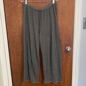 Eileen Fisher Petite Gray Knit Drawstring Pants